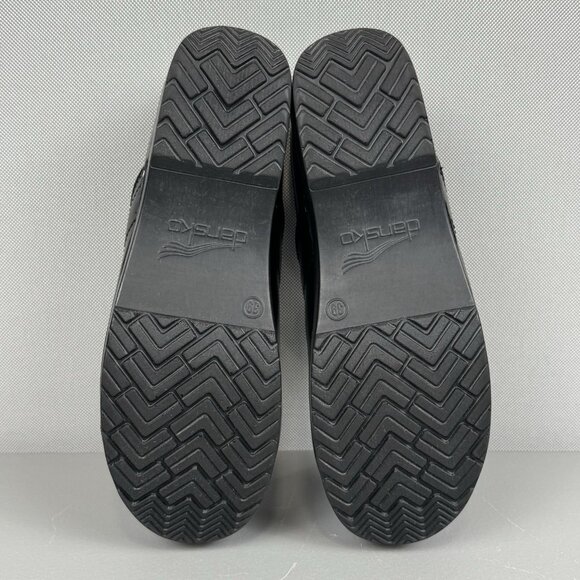 Dansko Professional Black Cabrio Clogs Shoes Womens 39 US 9 Leather Slip On - Picture 7 of 9